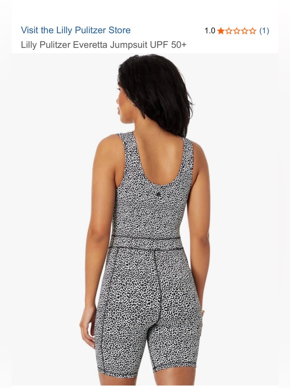 Lilly Pulitzer Black & White Leopard Print Jumpsuit - Picture 2 of 8